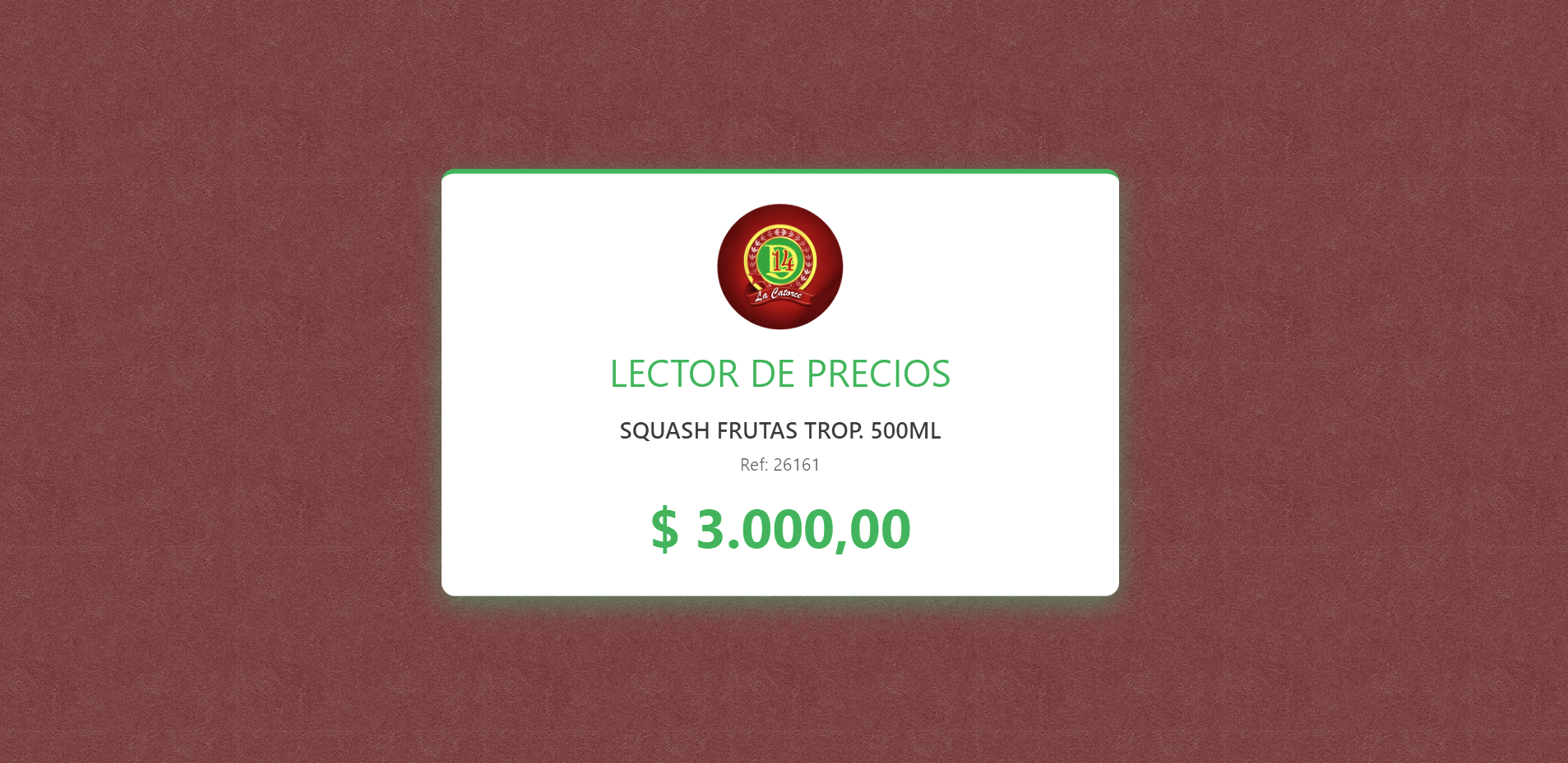 Lector de Precios